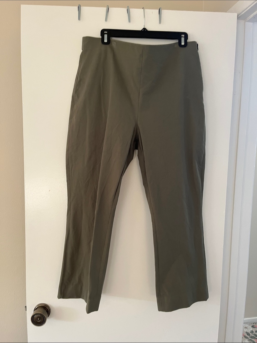 Everlane cropped Olive Green Stretch Pants.